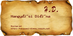 Hangyási Diána névjegykártya